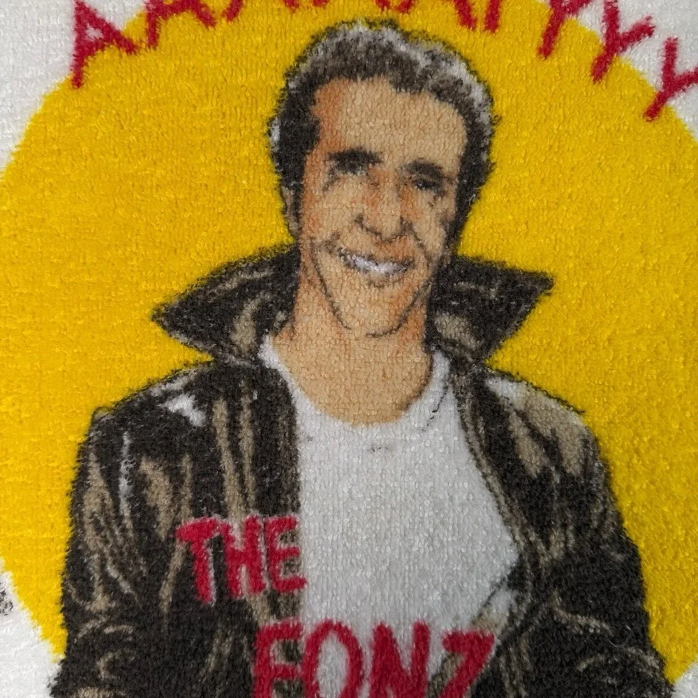 Vtg The Fonz Happy Days TV Show Fringed Hand Towel Washcloth Fonzie Cannon‎ 70's